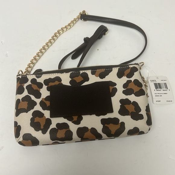 COACH LEOPARD OCELOT QUINN CROSSBODY CHAIN BAG F35878 Tan Black Brown - Picture 4 of 10